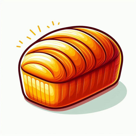 Vector illustration of a loaf of bread isolated on a white background.のイラスト素材