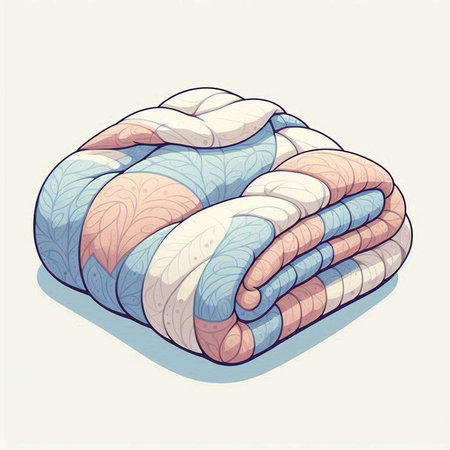 Vector illustration of a stack of towels. Hand-drawn illustration.のイラスト素材