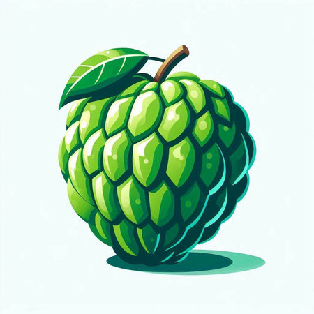 Custard apple vector illustration. Custard apple icon.のイラスト素材
