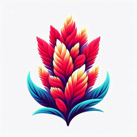 Abstract colorful flower on white background. Vector illustration for your design.のイラスト素材