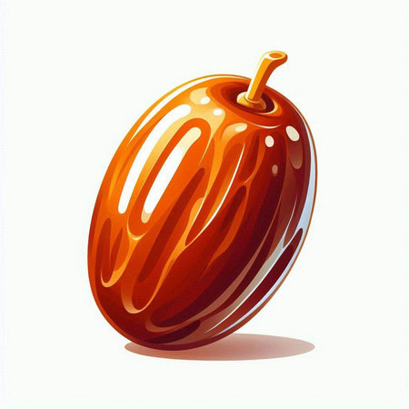 Illustration of a date fruit on a white background. Vector illustration.のイラスト素材