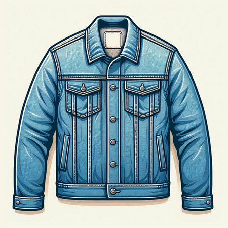 Men's jacket with pockets. Vector illustration of a jacket with pockets.のイラスト素材