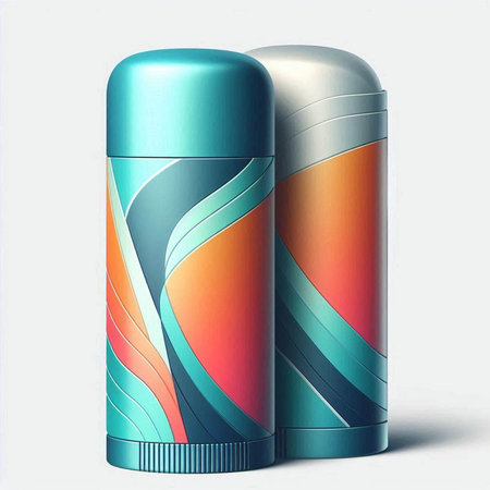 deodorant roll-on on a white background. 3d renderingのイラスト素材