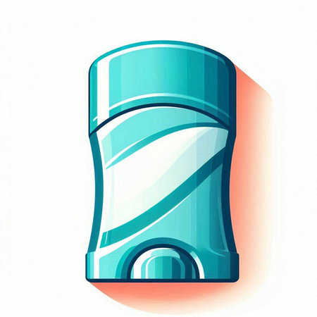 Plastic bottle of deodorant on white background. 3d illustrationのイラスト素材
