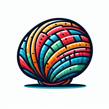 Colorful abstract sphere isolated on a white background. Vector illustration.のイラスト素材