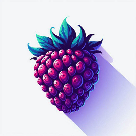 Raspberry vector icon. Realistic illustration of raspberry vector icon for web designのイラスト素材