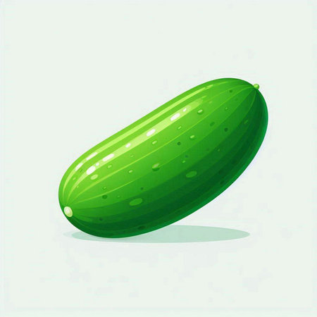 Cucumber on white background. Vector illustration. Eps 10.のイラスト素材