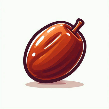 Illustration of a plum on a white background. Vector illustration.のイラスト素材