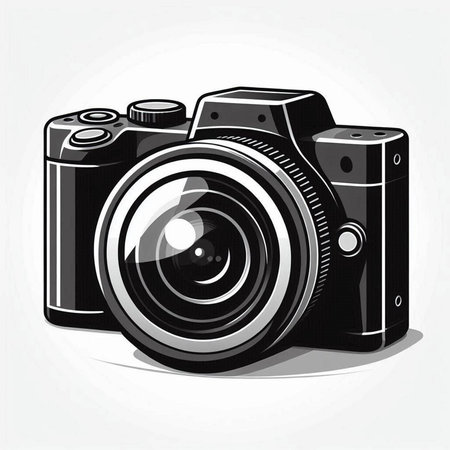 Retro camera on a white background. Vector illustration for your designのイラスト素材