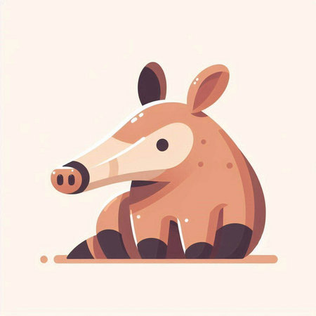 Cute cartoon animal isolated on a white background. Vector illustration.のイラスト素材