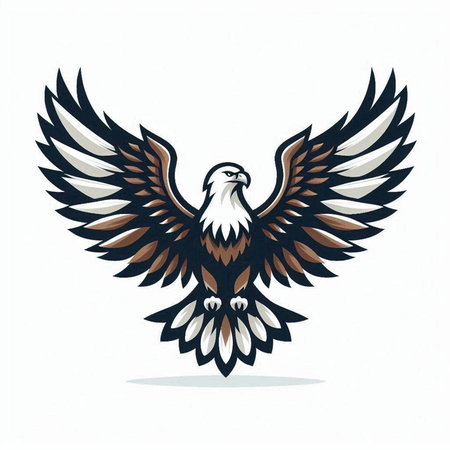 Bald eagle vector illustration isolated on white background. Hand drawn eagle icon.のイラスト素材