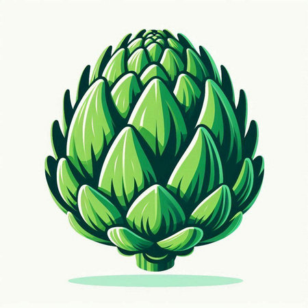 Artichoke on white background. Vector illustration. Eps 10.のイラスト素材