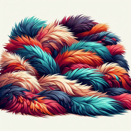 Abstract background with multicolored feathers. Vector illustration. EPS 10のイラスト素材