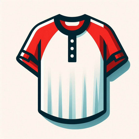 Illustration of a t-shirt with a pattern on a white backgroundのイラスト素材