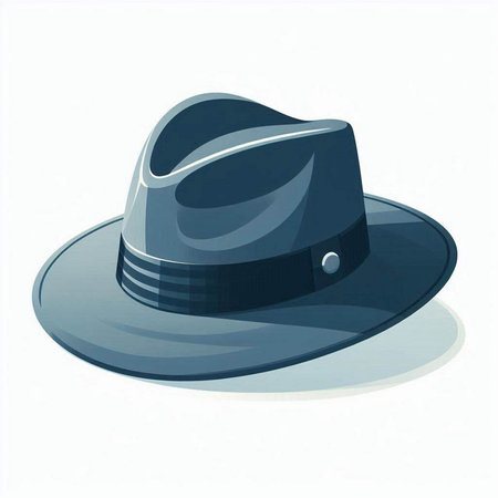 Illustration of a hat on a white background, vector illustration.のイラスト素材