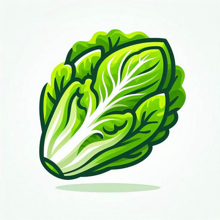 Lettuce vector icon. Vector illustration of chinese cabbage.のイラスト素材