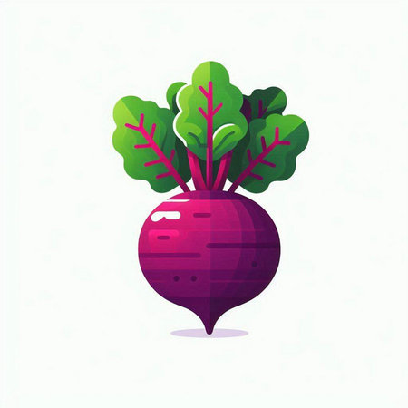 Beetroot vector illustration, flat style. Vegetable icon.のイラスト素材
