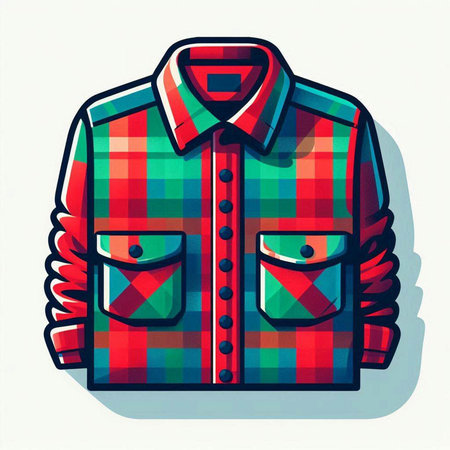 Colorful shirt on a white background. Vector illustration. Eps 10のイラスト素材
