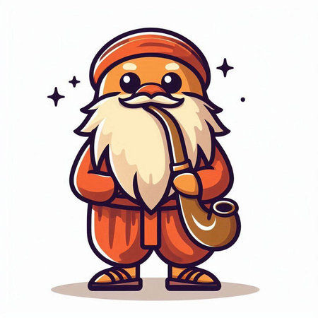 Vector illustration of Santa Claus cartoon character isolated on the white background.のイラスト素材