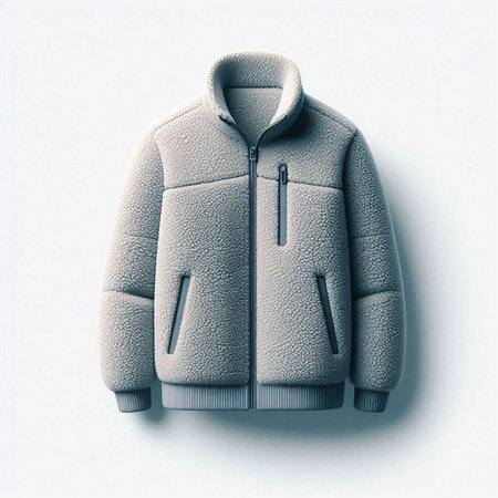 Men's winter jacket isolated on a white background. 3d renderingのイラスト素材