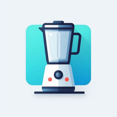 Blender icon in flat design. Vector illustration. Kitchen appliances.のイラスト素材