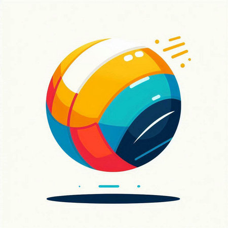 Colorful abstract background with a ball. Vector illustration for your designのイラスト素材