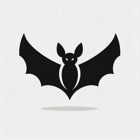 Bat icon on a white background. Vector illustration. Eps 10.のイラスト素材