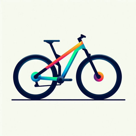 Bicycle icon in flat style. Vector illustration. Eps 10.のイラスト素材