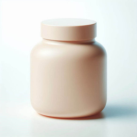 bottle of cosmetic cream on a white background, close-upのイラスト素材