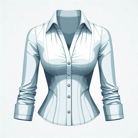 Women's blouse on a mannequin. Vector illustration.のイラスト素材