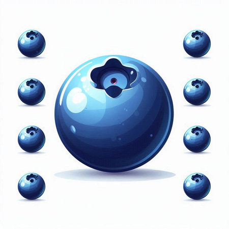 Blue bowling ball with a hole in the middle. Vector illustration.のイラスト素材