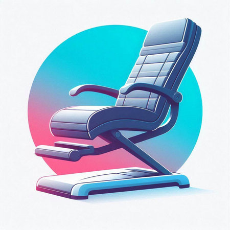 Seat for the office. Office chair. Vector illustration. 3dのイラスト素材