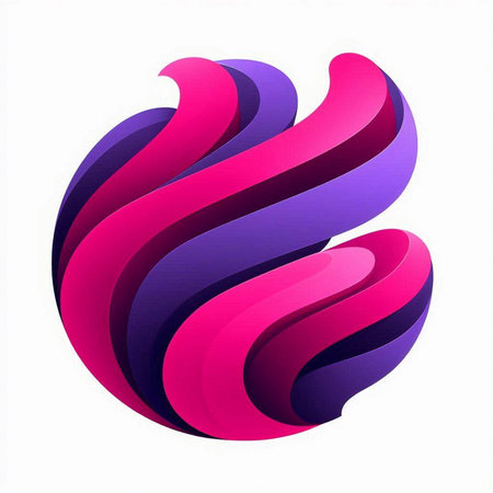 Colorful abstract 3D shape on white background. Vector illustration.のイラスト素材