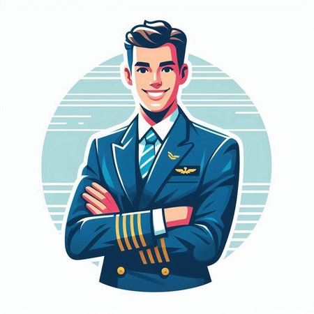 Portrait of a handsome young man in a business suit. Vector illustration.のイラスト素材