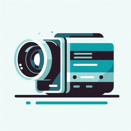 Camera vector illustration in retro style. Graphic design element for web.のイラスト素材