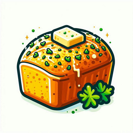 Easter bread. Easter cake. Vector illustration. Eps 10.のイラスト素材