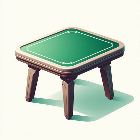Table for playing billiards on a white background. Vintage style.のイラスト素材