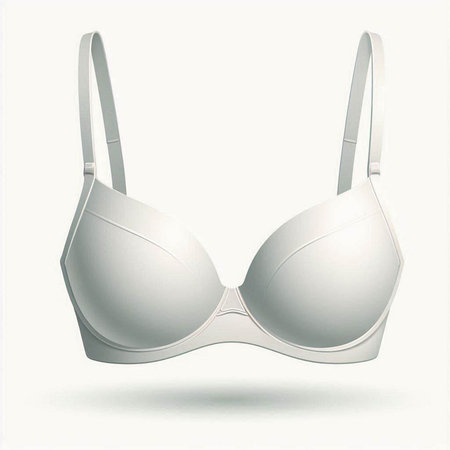 Women's bra on a white background. Vector illustration. Eps 10.のイラスト素材