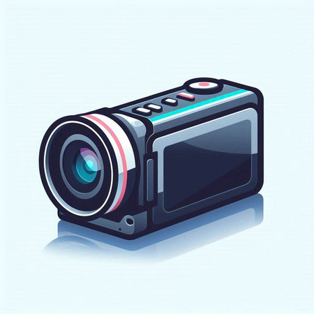 camera icon on blue background. vector illustration. eps 10.のイラスト素材
