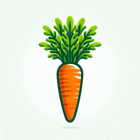 Carrot. Vector illustration. Isolated on a white background.のイラスト素材