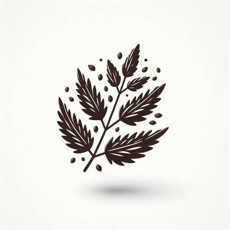Leaves of cannabis plant. Hand drawn sketch. Vector illustration.のイラスト素材