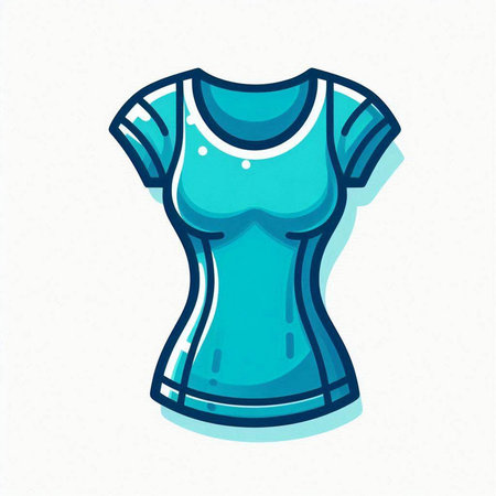 Female t-shirt. Vector illustration of a female t-shirt.のイラスト素材