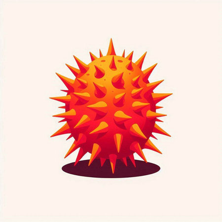 Vector illustration of a virus. Virus icon on a white background.のイラスト素材