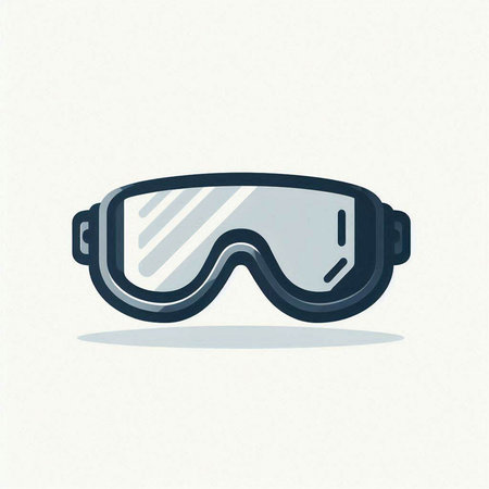 Ski goggles icon. Vector illustration. Flat design. EPS 10のイラスト素材