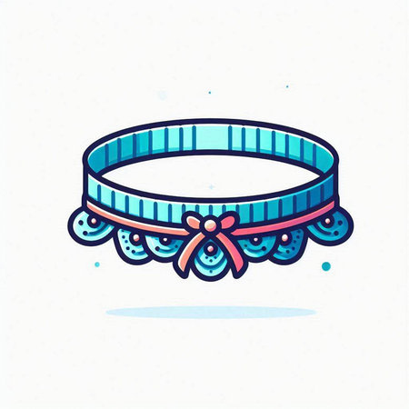 Bracelet icon in doodle style. Hand drawn vector illustration.のイラスト素材
