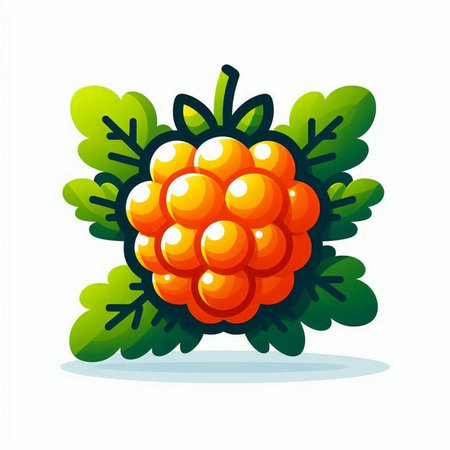 Raspberry icon. Vector illustration. Isolated on white background.のイラスト素材