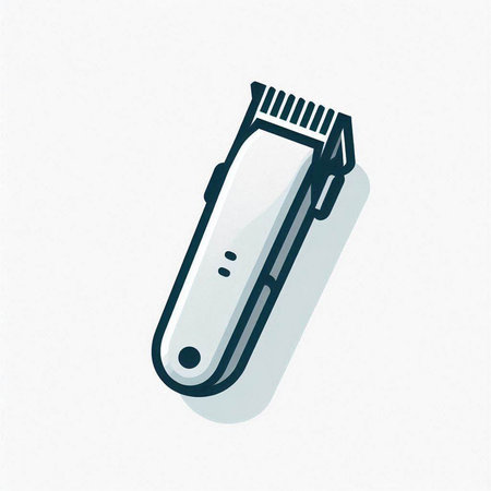 Hair clipper isometric 3d icon isolated on white backgroundのイラスト素材