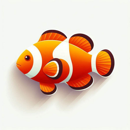 Clown fish on a white background. Eps 10 vector file.のイラスト素材