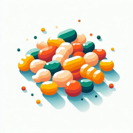 Colorful candies on a white background. Vector illustration. Eps 10のイラスト素材