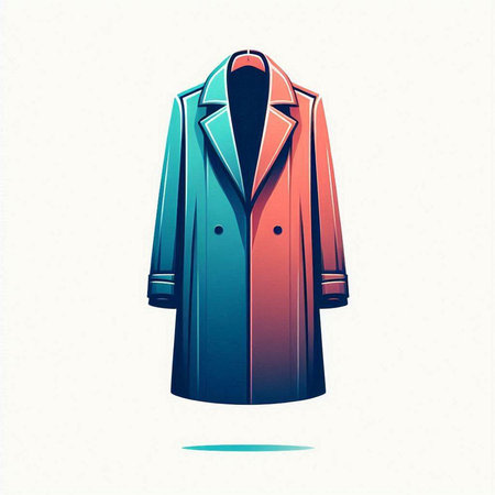 Mens coat. Fashionable men's coat. Vector illustration.のイラスト素材